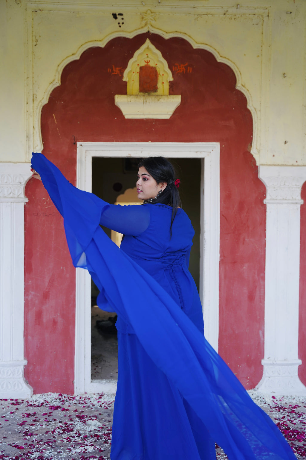 Naina Blue Sharara Suit With Dupatta