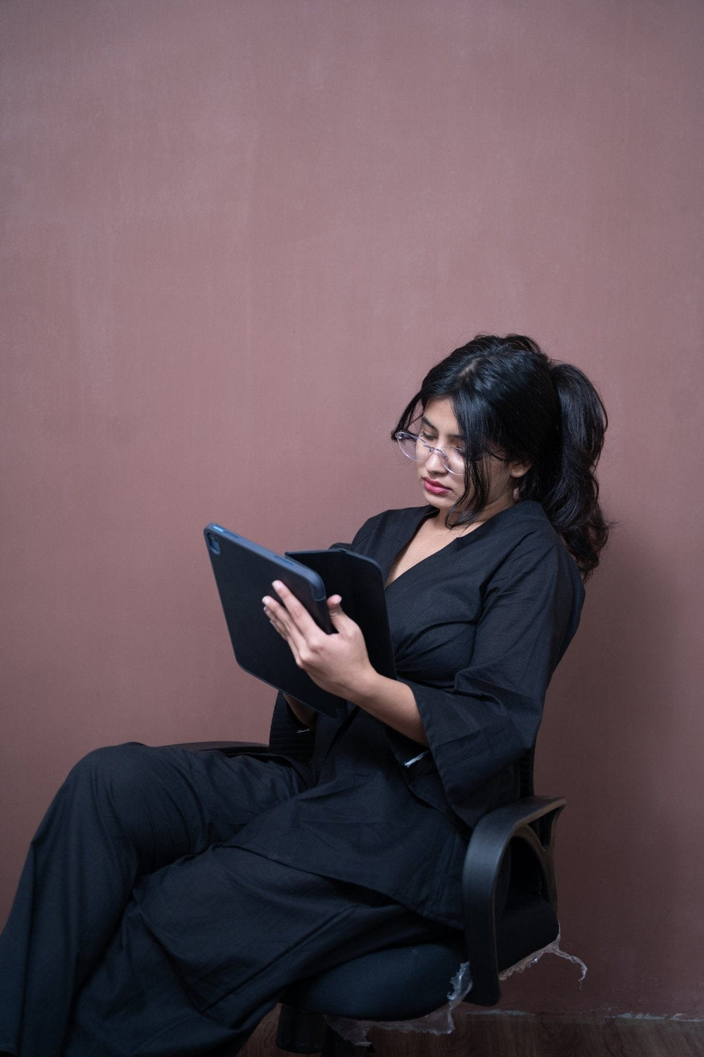 ⁠Mystery Black - Office - Suit - Muskan Sharma