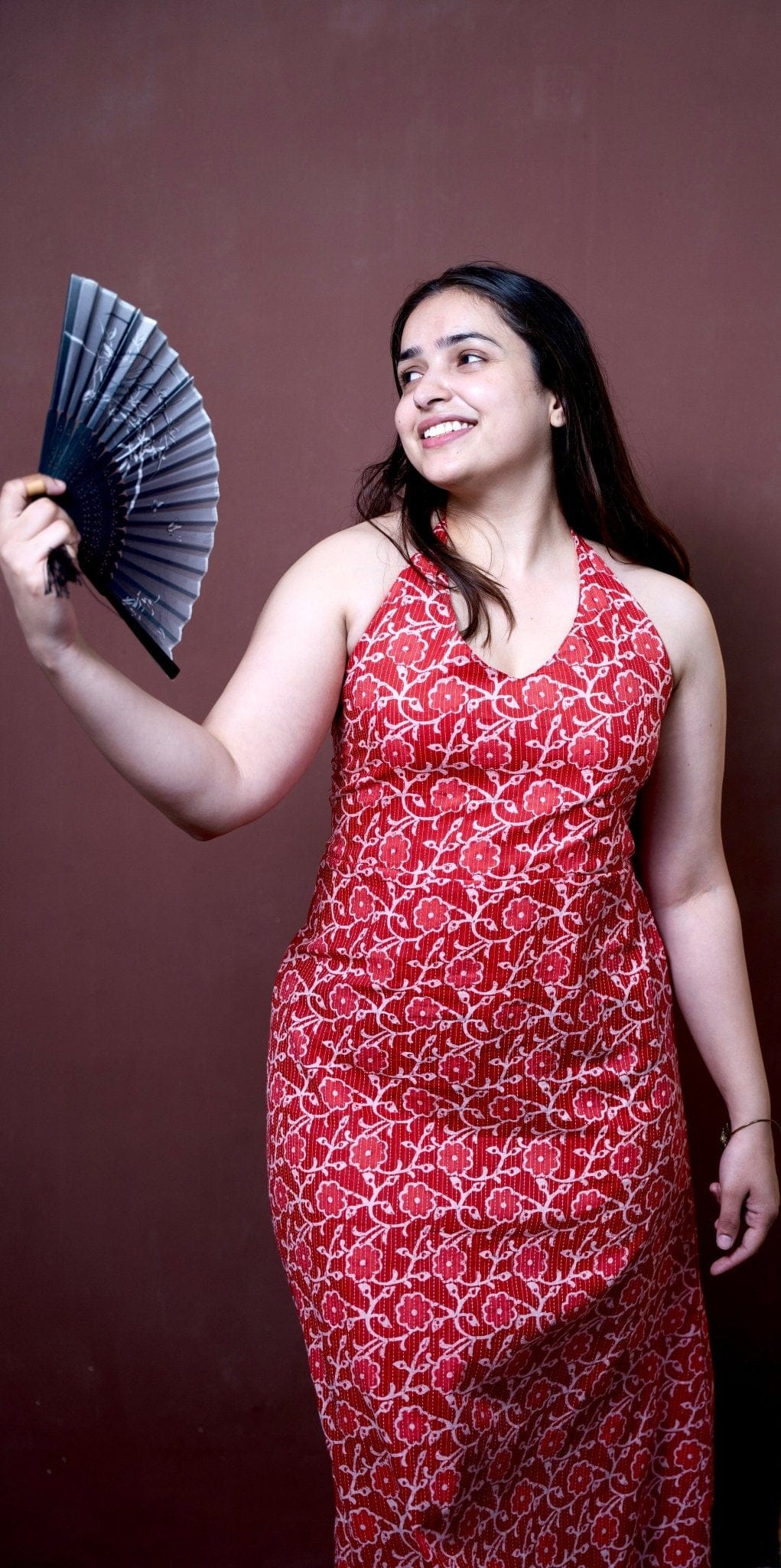 ⁠Rosé Neck - tie - Dress - Muskan Sharma